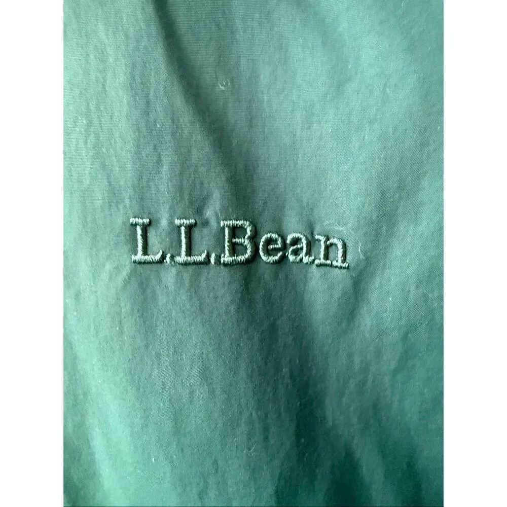 Vintage 90s LL Bean Men's Green Fleece Lined Bomber Jacket Item ID 205108 L Tall